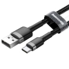  Wytrzymały nylonowy kabel przewód USB USB-C 2A 3M czarno-szary - zdj. dodatkowe 2