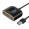  Adapter przejściówka HUB 4w1 USB Adapter USB3.0 TO USB3.0*1+USB2.0*3 1m Black - zdj. dodatkowe 1