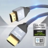  Kabel przewód HDMI 2.1 8K 60 Hz 48 Gbps 4K 120 Hz 2K 144 Hz 5 m srebrny - zdj. dodatkowe 2