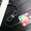  Wytrzymały nylonowy kabel przewód USB Iphone Lightning QC3.0 1.5A 2M niebieski - zdj. dodatkowe 9
