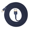  Wytrzymały nylonowy kabel przewód USB Iphone Lightning QC3.0 1.5A 2M niebieski - zdj. dodatkowe 2