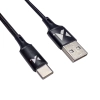  Mocny kabel przewód w oplocie USB USB-C 2.4A 2m czarny - zdj. dodatkowe 3