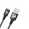  Kabel przewód USB Iphone Lightning 2.4A 1m czarny - zdj. dodatkowe 1