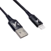  Kabel przewód USB Iphone Lightning 2.4A 1m czarny - zdj. dodatkowe 2