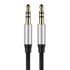  Yiven M30 przewód kabel audio stereo AUX 3.5 mm męski mini jack 1m srebrno-czarny - zdj. dodatkowe 2