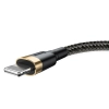  Wytrzymały kabel przewód w oplocie USB do iPhone Lightning QC3 1m - czarno-złoty - zdj. dodatkowe 1