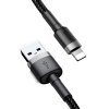  Wytrzymały kabel przewód w oplocie USB do iPhone Lightning QC3 2m - czarny - zdj. dodatkowe 4