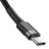  Wytrzymały kabel przewód w oplocie USB-C do USB-C QC3 2m - czarno-szary - zdj. dodatkowe 4