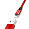  Kabel przewód w materiałowym oplocie USB - iPhone Lightning 1.8m - czerwony - zdj. dodatkowe 3
