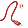  Kabel przewód w materiałowym oplocie USB - iPhone Lightning 1.8m - czerwony - zdj. dodatkowe 4