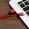  Kabel przewód w materiałowym oplocie USB - iPhone Lightning 1.8m - czerwony - zdj. dodatkowe 8