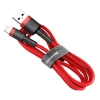  Wytrzymały nylonowy kabel przewód USB - iPhone Lightning QC3 3m - czerwony - zdj. dodatkowe 4