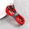  Wytrzymały nylonowy kabel przewód USB - USB-C QC3 3m - czerwony - zdj. dodatkowe 3