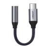 Przejściówka do słuchawek z Mini Jack 3.5 mm na USB-C 10cm - szary