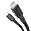  Kabel przewód do iPhone USB-C - Lightning szybkie ładowanie 20W 1m - czarny - zdj. dodatkowe 2
