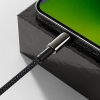  Kabel przewód do iPhone USB-C - Lightning szybkie ładowanie 20W 1m - cały czarny - zdj. dodatkowe 7