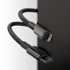  Kabel przewód do iPhone USB-C - Lightning szybkie ładowanie 20W 2m - cały czarny - zdj. dodatkowe 9