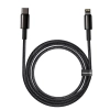  Kabel przewód do iPhone USB-C - Lightning szybkie ładowanie 20W 2m - cały czarny - zdj. dodatkowe 3