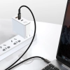  Kabel przewód USB-C - USB-C szybkie ładowanie 100W 2m - cały czarny - zdj. dodatkowe 9