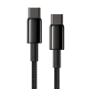  Kabel przewód USB-C - USB-C szybkie ładowanie 100W 2m - cały czarny - zdj. dodatkowe 7