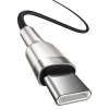  Przewód kabel USB-C - USB-C Cafule Metal Data Power Delivery 100W 1m - czarny - zdj. dodatkowe 1
