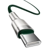  Przewód kabel USB-C - USB-C Cafule Metal Data Power Delivery 100W 2m - zielony - zdj. dodatkowe 1