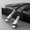  Przewód kabel iPhone USB-C - Lightning Cafule Metal Data Power Delivery 20W 1m - czarny - zdj. dodatkowe 10