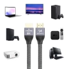  Mocny wytrzymały kabel HDMI 2.1 8K / 4K / 2K w oplocie 2m - srebrny - zdj. dodatkowe 3