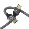  Mocny wytrzymały kabel HDMI 2.1 8K / 4K / 2K w oplocie 2m - srebrny - zdj. dodatkowe 6