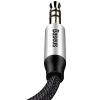  Kabel przewód audio stereo Yiven M30 AUX 3.5mm Mini Jack 1.5m - srebrno-czarny - zdj. dodatkowe 7