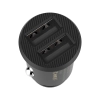  Mini ładowarka samochodowa do telefonu 2x USB Grain Car Charger czarny - zdj. dodatkowe 2