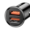  Inteligentna ładowarka samochodowa Circular 2x USB QC3.0 Quick Charge 3.0 SCP AFC 30W czarny - zdj. dodatkowe 4