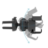  Grawitacyjny uchwyt samochodowy do smartfona na kratkę nawiewu z odświeżaczem srebrny - zdj. dodatkowe 10