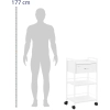  Wózek pomocnik kosmetyczny fryzjerski 1 szuflada 3 półki 47 x 33 x 84 cm - biały - zdj. dodatkowe 2