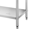  Stół blat roboczy stalowy nierdzewny przyścienny z rantem 2 półki 200x70cm - zdj. dodatkowe 2