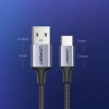  Kabel przewód w oplocie USB - USB-C Quick Charge 3.0 3A 0.5m szary - zdj. dodatkowe 10
