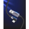  Przewód kabel kątowy boczna wtyczka USB - USB-C 1m 3A szary - zdj. dodatkowe 1