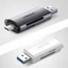  Uniwersalny czytnik kart SD micro SD na USB 3.0 i USB-C 3.0 szary - zdj. dodatkowe 5