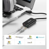  Zewnętrzna karta dźwiękowa muzyczna adapter USB - 3.5mm mini jack kabel 15cm czarny - zdj. dodatkowe 4