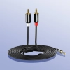  Kabel przewód audio 3.5mm mini jack - 2RCA 3m czarny - zdj. dodatkowe 10