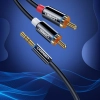  Kabel przewód audio 3.5mm mini jack - 2RCA 3m czarny - zdj. dodatkowe 1