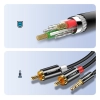  Kabel przewód audio 3.5mm mini jack - 2RCA 3m czarny - zdj. dodatkowe 3