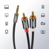  Kabel przewód audio 3.5mm mini jack - 2RCA 3m czarny - zdj. dodatkowe 7