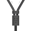  Kabel przewód audio 3.5mm mini jack żeński - 2RCA męski 25cm szary - zdj. dodatkowe 1