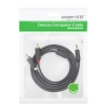  Kabel przewód audio 3.5mm mini jack żeński - 2RCA męski 25cm szary - zdj. dodatkowe 3