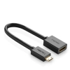  Przejściówka adapter kabel HDMI żeński - mini HDMI męski 4K 60Hz HEC ARC 22cm czarny - zdj. dodatkowe 10