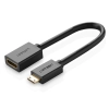  Przejściówka adapter kabel HDMI żeński - mini HDMI męski 4K 60Hz HEC ARC 22cm czarny - zdj. dodatkowe 3