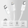  3w1 kabel przewód uniwersalny USB - Lightning / USB-C / micro USB 3.5A 1.5m niebieski - zdj. dodatkowe 10