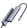  6w1 wielofunkcyjny HUB USB-C - 3x USB HDMI 4K czytnik kart SD i TF szary - zdj. dodatkowe 1