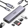  7w1 wielofunkcyjny HUB USB-C - 2x USB HDMI 4K czytnik kart SD i TF USB-C RJ45 1Gbps szary - zdj. dodatkowe 1
